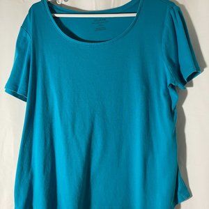 Chico’s Ultimate T-shirt size 3 16-18 XL Turquoise